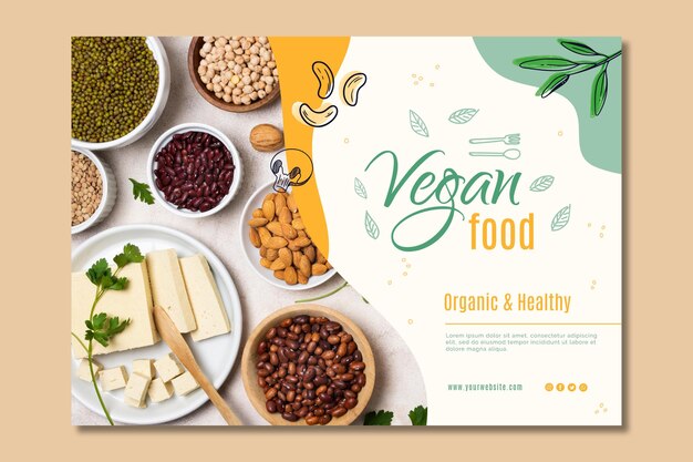 Landingpage-Vorlage für veganes Essen