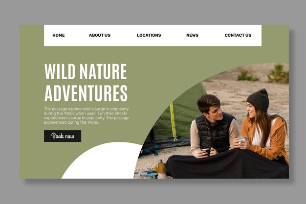 Landingpage-Vorlage für wilde Natur