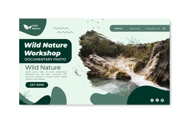 Landingpage-Vorlage für wilde Natur