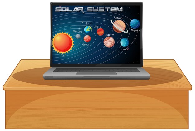 Laptop mit Solaranlage auf dem Bildschirm