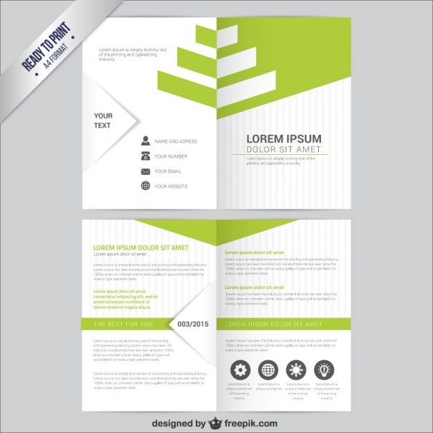 Kostenloser Vektor leaflet template