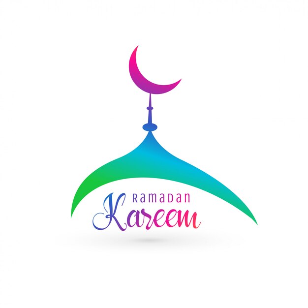 lebhafte Moschee Design für Ramadan Kareem