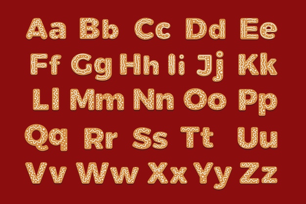 Lebkuchen Weihnachten Alphabet Pack