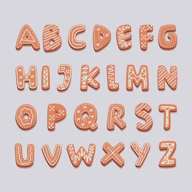 Lebkuchen Weihnachten Alphabet Pack