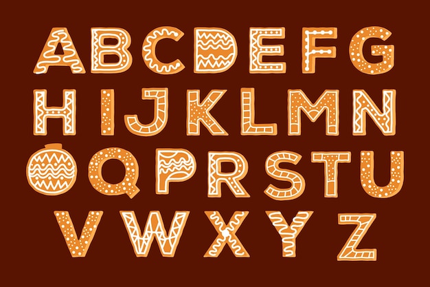 Lebkuchen weihnachten alphabet pack