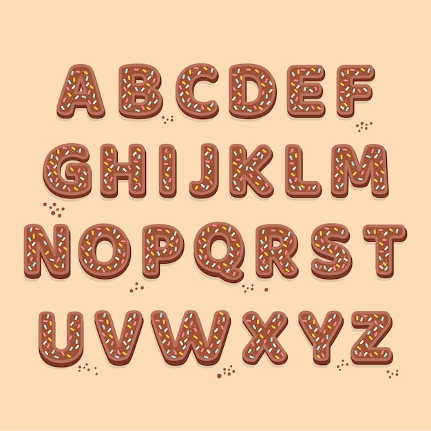 Lebkuchen Weihnachten Alphabet Pack