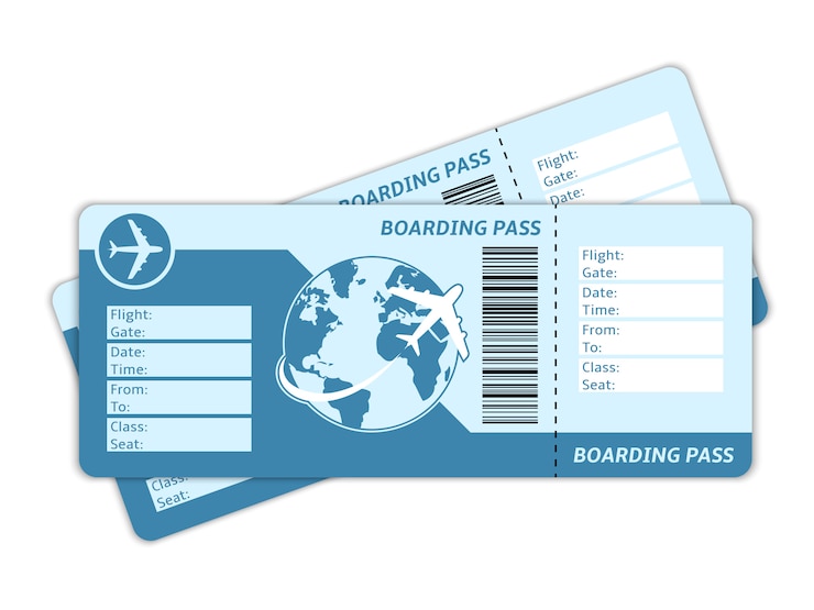 Kostenlose Vektor leere flugtickets