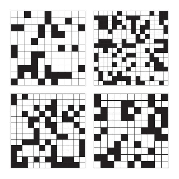 Kostenloser Vektor leere kreuzworträtsel-layout-hintergründe