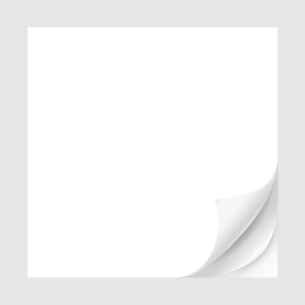 Leere verdrehte Seite Curl-Blatt-Vorlage-Design