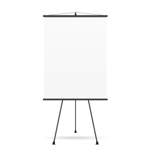 Leerer Präsentationsbildschirm. Whiteboard für Unternehmen, leeres Papier,