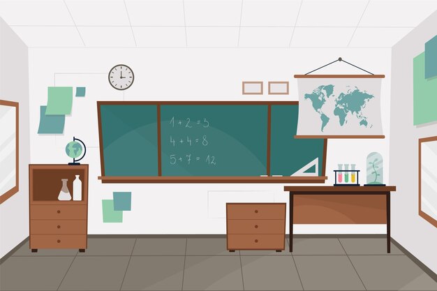 Leerer Schulklassenhintergrund für Videokonferenzen