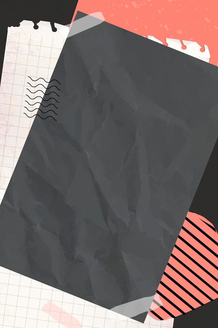 Kostenlose Vektor leeres papier auf collage-hintergrund