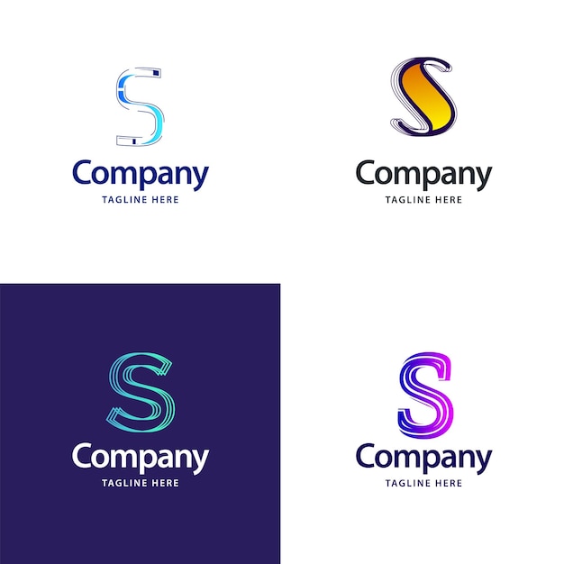 Letter s big logo pack design kreatives modernes logo-design für ihr unternehmen