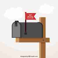 Kostenloser Vektor letterbox hintergrund in flaches design
