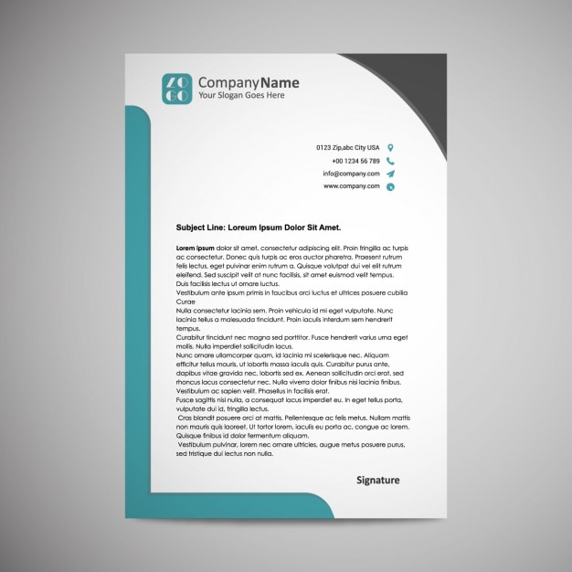 Kostenloser Vektor letterhead template design