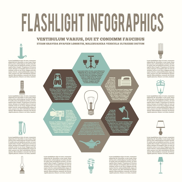 Lichter infografik-vorlage