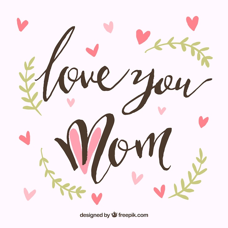 Kostenlose Vektor liebe dich mama