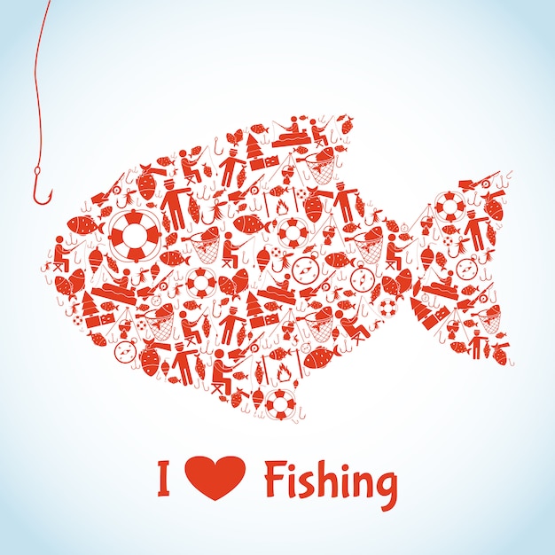 Liebe, die konzept fischt