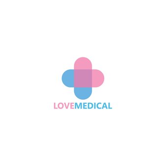 Liebe medizinische logo-vorlagen-design