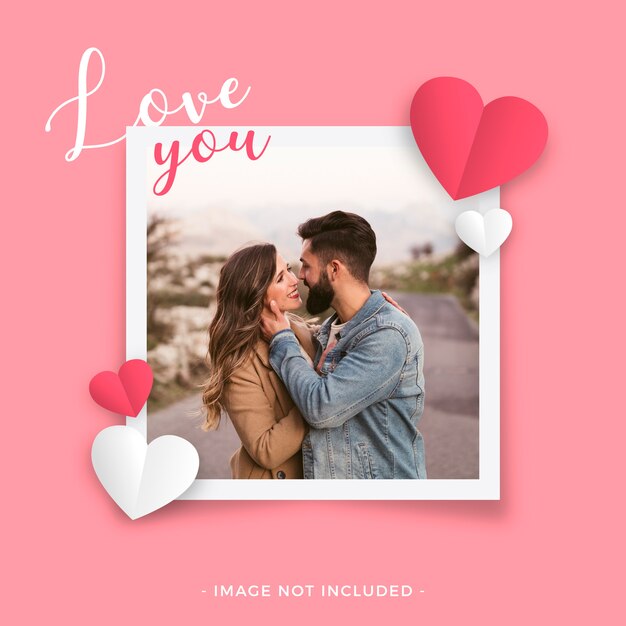 Liebesrahmen für den Valentinstag