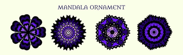 Kostenloser Vektor lila arabische mandala-vektorillustration