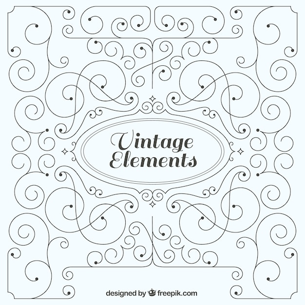 Lineal Vintage-Elemente