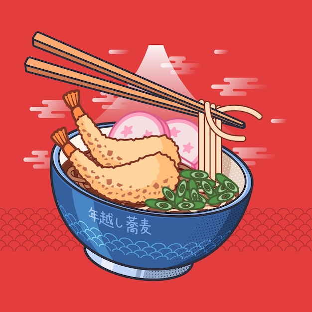 Lineare flache toshikoshi soba