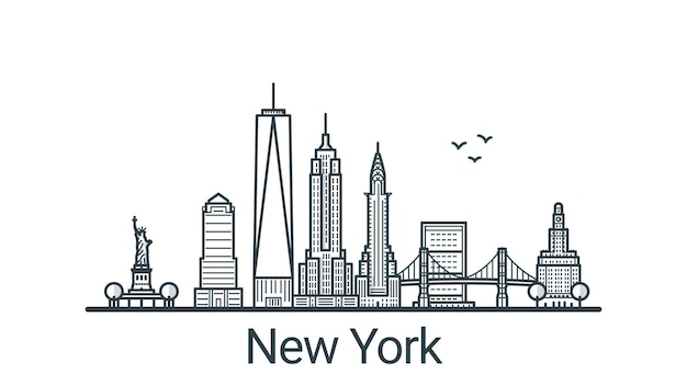 New York Skyline Design Kostenlose Vektor