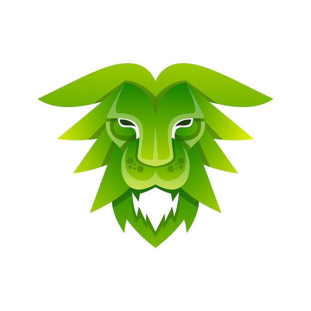 Kostenloser Vektor lion king gradient-logo-design mit ikonen