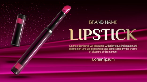 Lippenstift-Vorlage-Banner