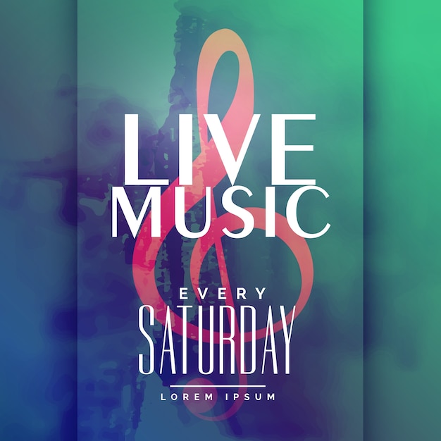 Kostenloser Vektor live-musik-event-poster-design-vorlage