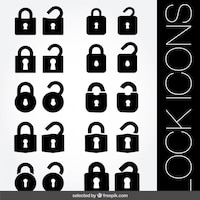 Kostenloser Vektor locks icons set