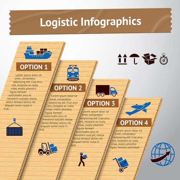 Logistische infographik vorlage