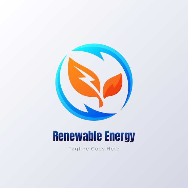 Kostenloser Vektor logo-design für erneuerbare energien