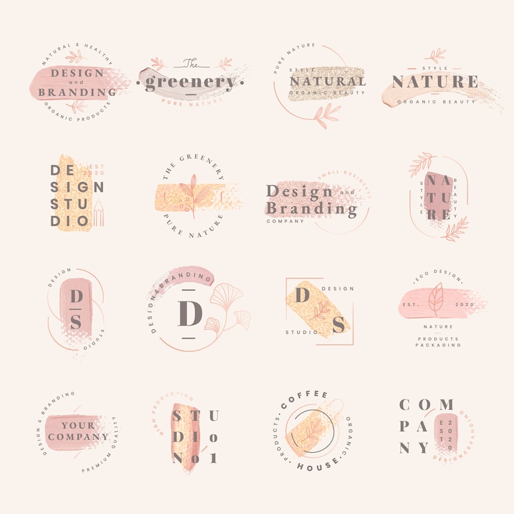 Kostenlose Vektor logo-design-set