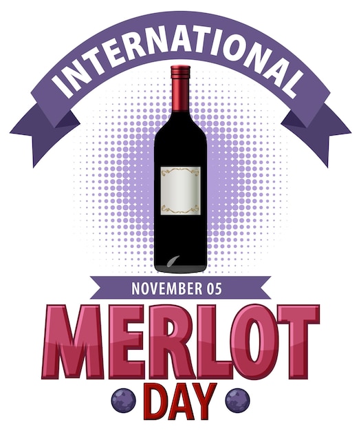 Logo-design zum internationalen merlot-tag