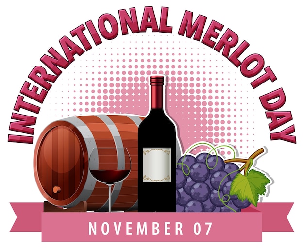 Logo-design zum internationalen merlot-tag