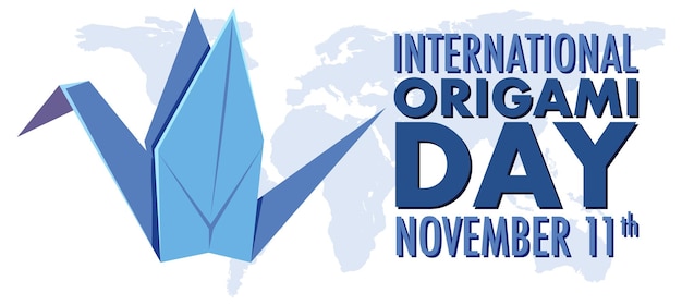 Logo-design zum internationalen origami-tag