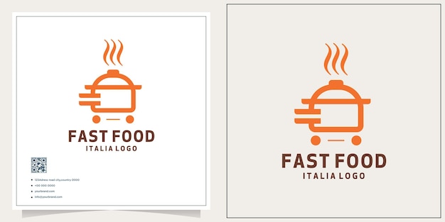 Logo-designkonzept für fast-food-lieferungen
