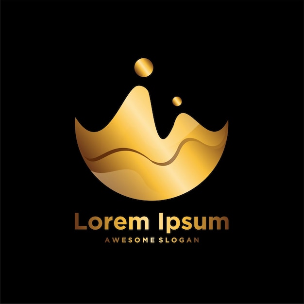 Logo einzigartige gradienten-luxus-design-illustration