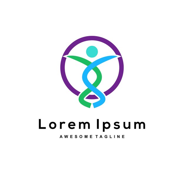 Logo mit abstrakten menschlichen Form