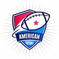 Kostenloser Vektor logo-vorlage für den amerikanischen fußball mit farbverlauf