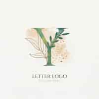 Kostenloser Vektor logo-vorlage für den buchstaben y des aquarells