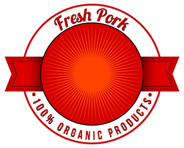 Logo-vorlage für frische schweinefleisch-bioprodukte