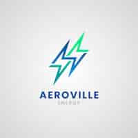 Kostenloser Vektor logo-vorlage für gradientenenergie
