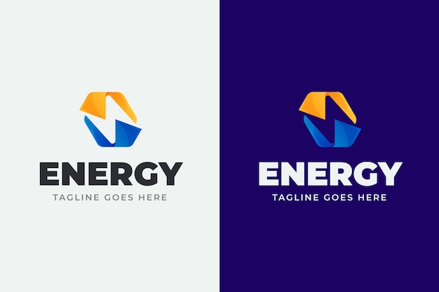 Kostenloser Vektor logo-vorlage für gradientenenergie
