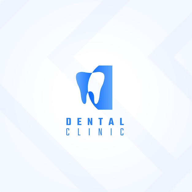 Kostenloser Vektor logo-vorlage für kreative zahnklinikzähne