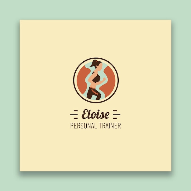 Logo-Vorlage für Personal Trainer im flachen Design