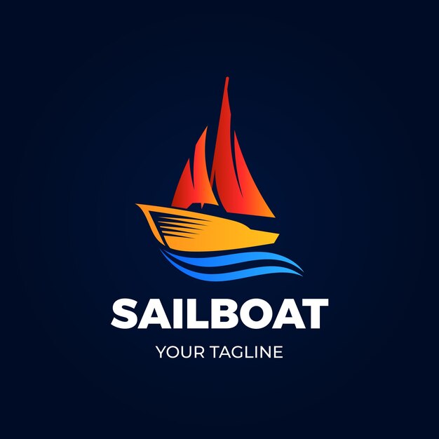Logo-Vorlage mit Verlaufsboot