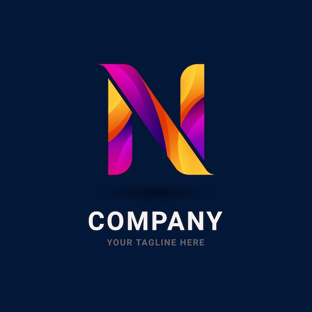 Logo-vorlagendesign mit farbverlauf n